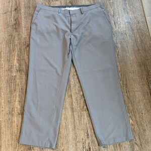 Haggar Gray Men's Dress Pants - Flat Front